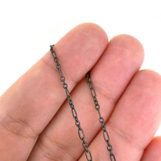 Wholesale Oxidized Sterling Silver Cable Chain Necklace