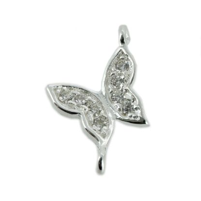 wholesale sterling silver jewelry making supplies -butterfly charms