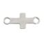 .925 Sterling Silver Tiny Cross Connector Charm 