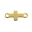 Gold Covered .925 Sterling Silver Cross Connector Charm 