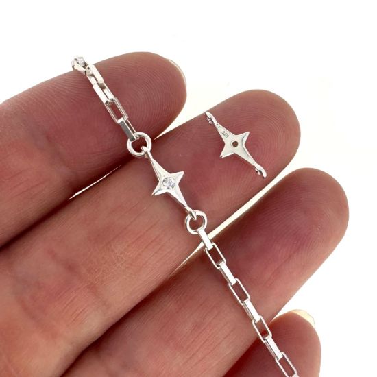 wholesale permanent jewelry supply -sterling silver northstar cross connectors