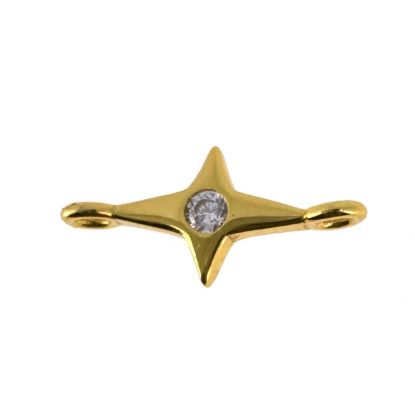 jewelry MAKING supply -sterling silver northstar cross connectors