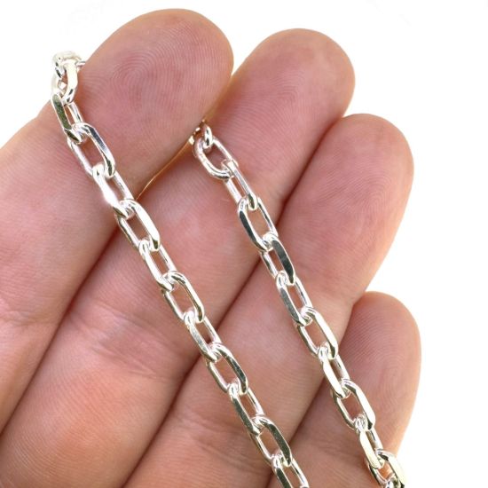 Wholesale Chain, 925 Sterling Silver Diamond Cut Box Chain, Bulk Chains by the foot