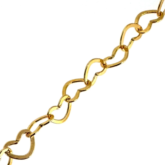 Wholesale 14K Gold Filled Bulk Chain -4.5*2.7mm Flat Heart Chain (sold per foot)