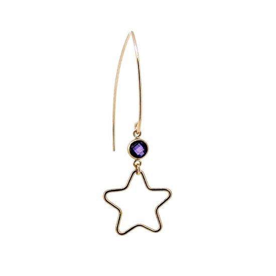 Wholesale Drop Birthstone Earrings with Star Gold Filled Earrings Wholesale Bulk Birthstone earrings