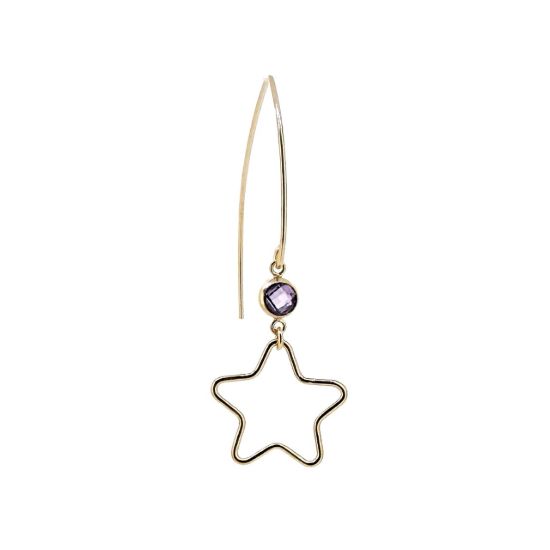 Wholesale Drop Birthstone Earrings with Star Gold Filled Earrings Wholesale Bulk Birthstone earrings