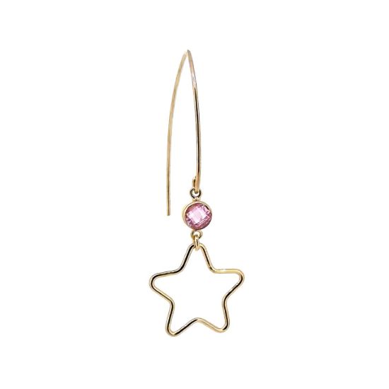 Wholesale Drop Birthstone Earrings with Star Gold Filled Earrings Wholesale Bulk Birthstone earrings