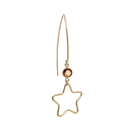 Wholesale Drop Birthstone Earrings with Star Gold Filled Earrings Wholesale Bulk Birthstone earrings