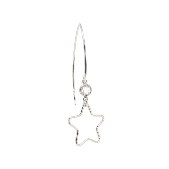Wholesale Drop Birthstone Earrings with Star Sterling Silver Earrings Wholesale Bulk Birthstone earrings