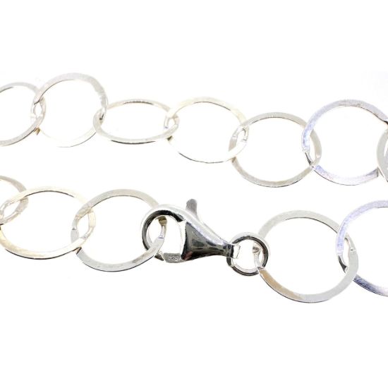 Wholesale 925 Sterling Silver Finished Chain - 10mm Big Flat Circle Chain