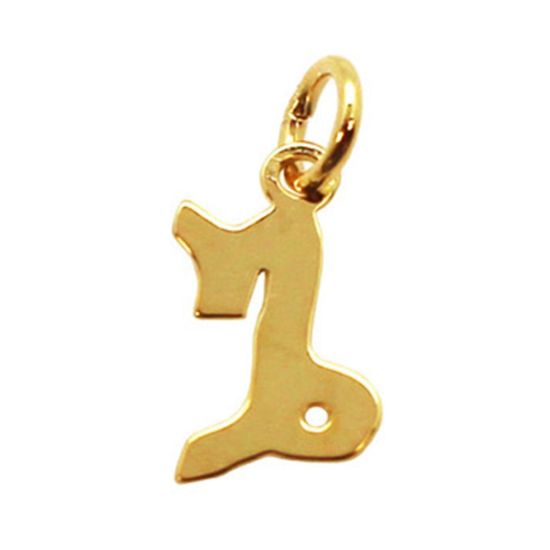 Wholesale Gold Over Sterling Silver Horoscope Charms, Zodiac Sign Pendants (1 pc)