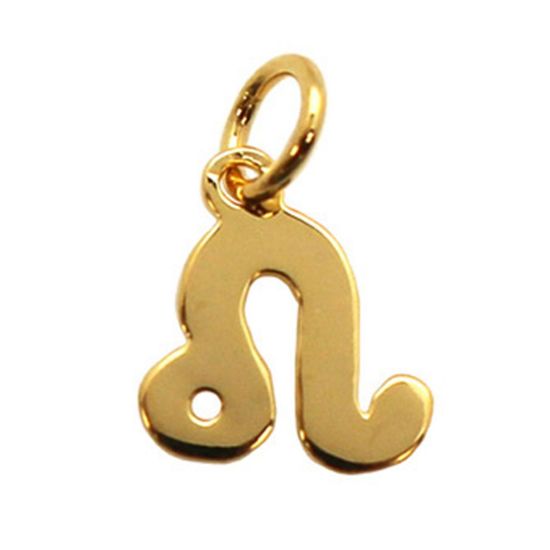 Wholesale Gold Over Sterling Silver Horoscope Charms, Zodiac Sign Pendants (1 pc)