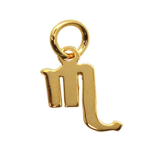 Wholesale Gold Over Sterling Silver Horoscope Charms, Zodiac Sign Pendants (1 pc)