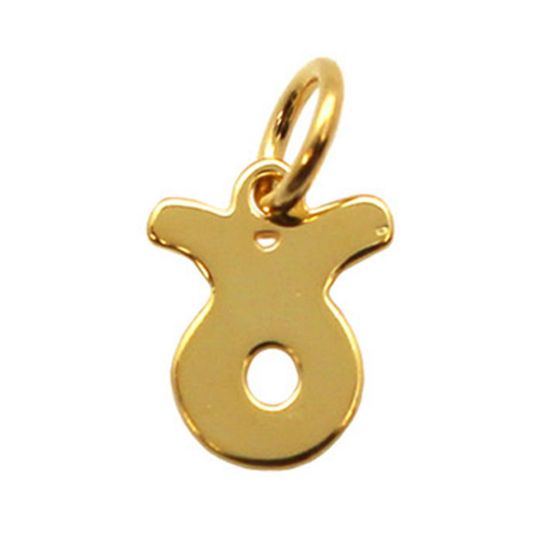 Wholesale Gold Over Sterling Silver Horoscope Charms, Zodiac Sign Pendants (1 pc)
