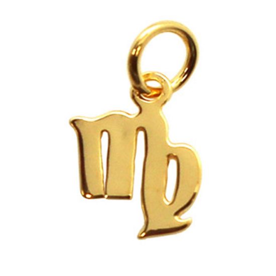 Wholesale Gold Over Sterling Silver Horoscope Charms, Zodiac Sign Pendants (1 pc)