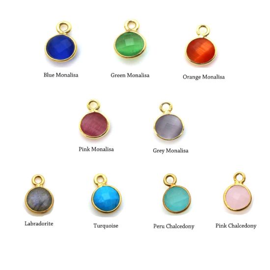 Wholesale Gold over Sterling Silver Lever Back Earrings with 6mm Round Bezel Birthstone 