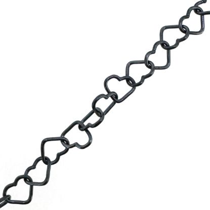 Wholesale Oxidized Sterling Silver Bulk Chain - 5X4mm Heart Link Chain (sold per foot)