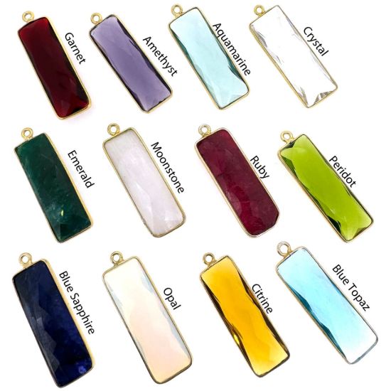 Wholesale Gold over Sterling Silver Fancy Textured Round Earrings with Rectangle Bezel Birthstone Charms