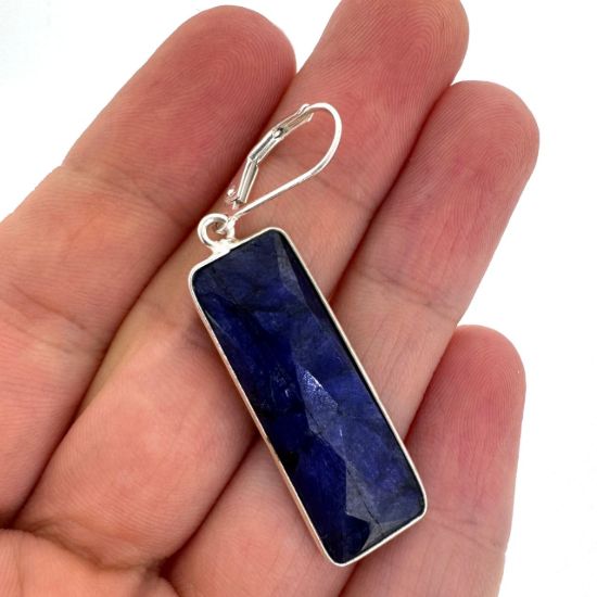 Wholesale Sterling Silver Leverback Earrings with Rectangle Bezel Birthstones