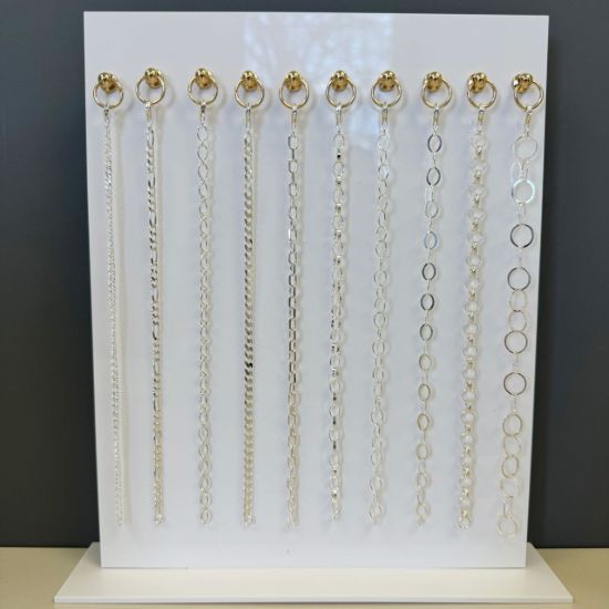 Wholesale Sterling Silver Bracelet Charm Bar Kit #2- 10 Chain Styles
