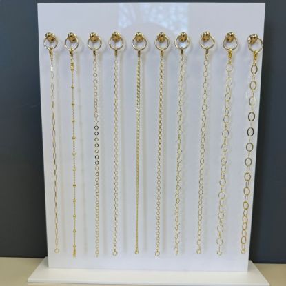 Wholesale Gold over Sterling Silver Bracelet Charm Bar Kit #3- 10 Chain Styles