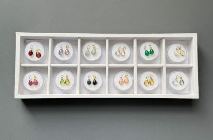 Wholesale Necklace Charm Bar Kit - Tiny Teardrop Natural Birthstone - Pendant Kit #2