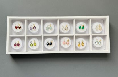 Wholesale Necklace Charm Bar Kit - Tiny Oval Natural Birthstone - Pendant Kit #3