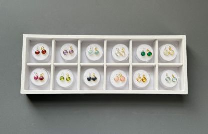 Wholesale Necklace Charm Bar Kit - Tiny Round Natural Birthstone - Pendant Kit #4