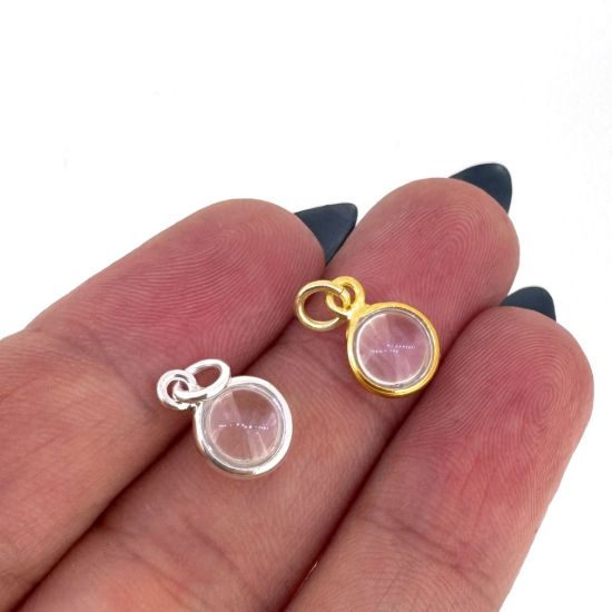 Wholesale Necklace Charm Bar Kit - Tiny Round Natural Birthstone - Pendant Kit #4