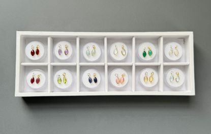 Wholesale Necklace Charm Bar Kit - Tiny Marquise Natural Birthstone - Pendant Kit #5