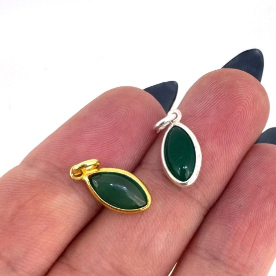 Wholesale Necklace Charm Bar Kit - Tiny Marquise Natural Birthstone - Pendant Kit #5