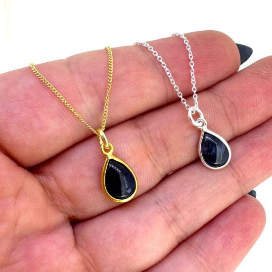 Wholesale Necklace Charm Bar Kit - Tiny Teardrop Natural Birthstone - Pendant Kit #2