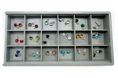 Wholesale Necklace Charm Bar Kit - 6mm Tiny Heart Bezel - Pendant Kit #6