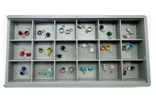 Wholesale Necklace Charm Bar Kit - 6mm Tiny Heart Bezel - Pendant Kit #6