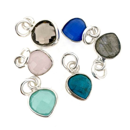 Wholesale Necklace Charm Bar Kit - 6mm Tiny Heart Bezel - Pendant Kit #6