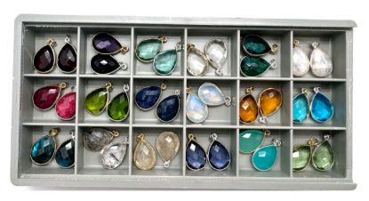 Wholesale Necklace Charm Bar Kit - 13*18mm Teardrop Bezel - Pendant Kit #8