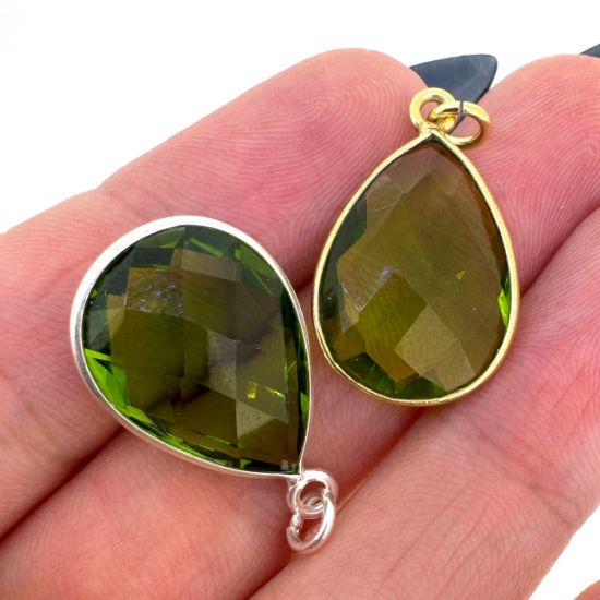 Wholesale Necklace Charm Bar Kit - 13*18mm Teardrop Bezel - Pendant Kit #8