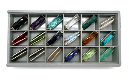 Wholesale Necklace Charm Bar Kit - 30*10mm Elongated Rectangle Bezel Pendant Kit #11