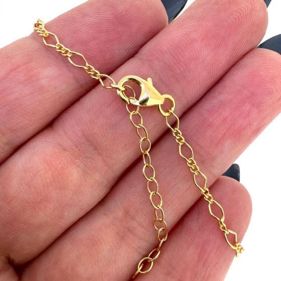 Wholesale 1/20 14K Gold Filled Finished Adjustable Figaro Cable Chain Jewelry - Figaro 8 Cable Chain