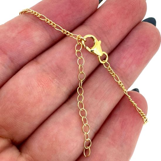 Wholesale 1/20 14K Gold Filled Finished Adjustable Figaro Chain Jewelry - 1.4mm Figaro Chain