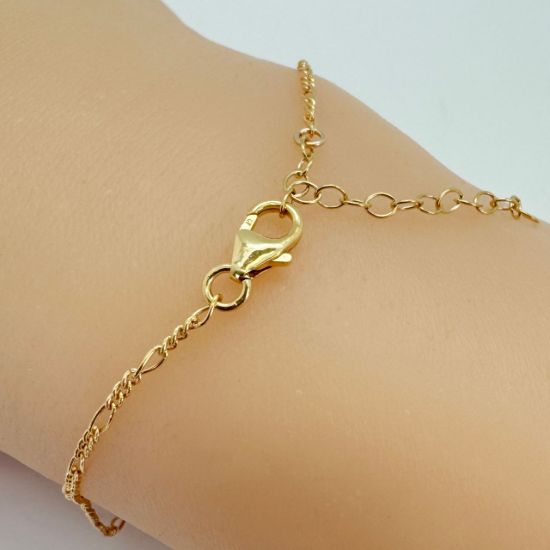 Wholesale 1/20 14K Gold Filled Finished Adjustable Figaro Chain Jewelry - 1.4mm Figaro Chain