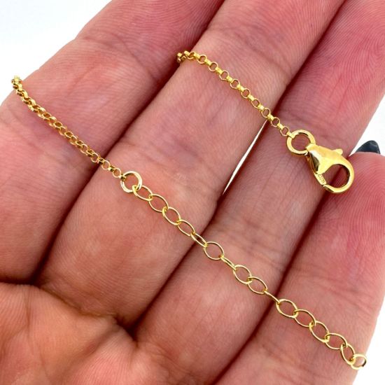 Wholesale 1/20 14K Gold Filled Finished Adjustable Rolo Chain Jewelry - Tiny Rolo Chain