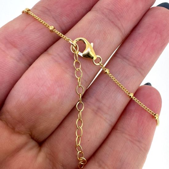 Wholesale 1/20 14K Gold Filled Finished Adjustable Satellite Chain Jewelry - Ball Satellite Curb Chain