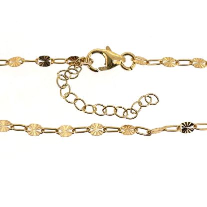 Wholesale 1/20 14K Gold Filled Finished Adjustable Paperclip Chain Jewelry- Sunburst Paperclip Chain