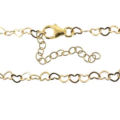 Wholesale 1/20 14K Gold Filled Finished Adjustable Flat Heart Chain Jewelry - Flat Heart Chain