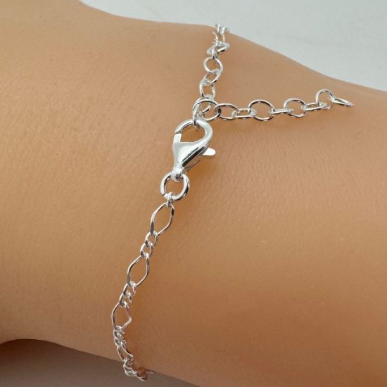 Wholesale 925 Sterling Silver Finished Adjustable Figaro Chain Jewelry- Figaro 8 Cable Chain