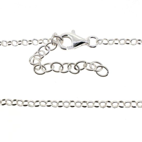 Wholesale 925 Sterling Silver Finished Adjustable Rolo Chain Jewelry - 2mm Rolo Chain