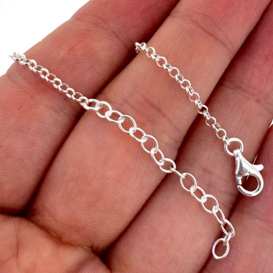 Wholesale 925 Sterling Silver Finished Adjustable Rolo Chain Jewelry - 2mm Rolo Chain