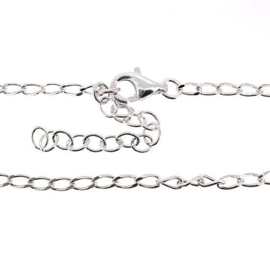 Wholesale 925 Sterling Silver Finished Adjustable Curb Chain Jewelry - Diamond Cut Curb Chain
