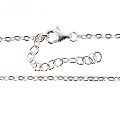 Wholesale 925 Sterling Silver Finished Adjustable Flat Cable Chain Jewelry - 2mm Small Flat Cable Chain